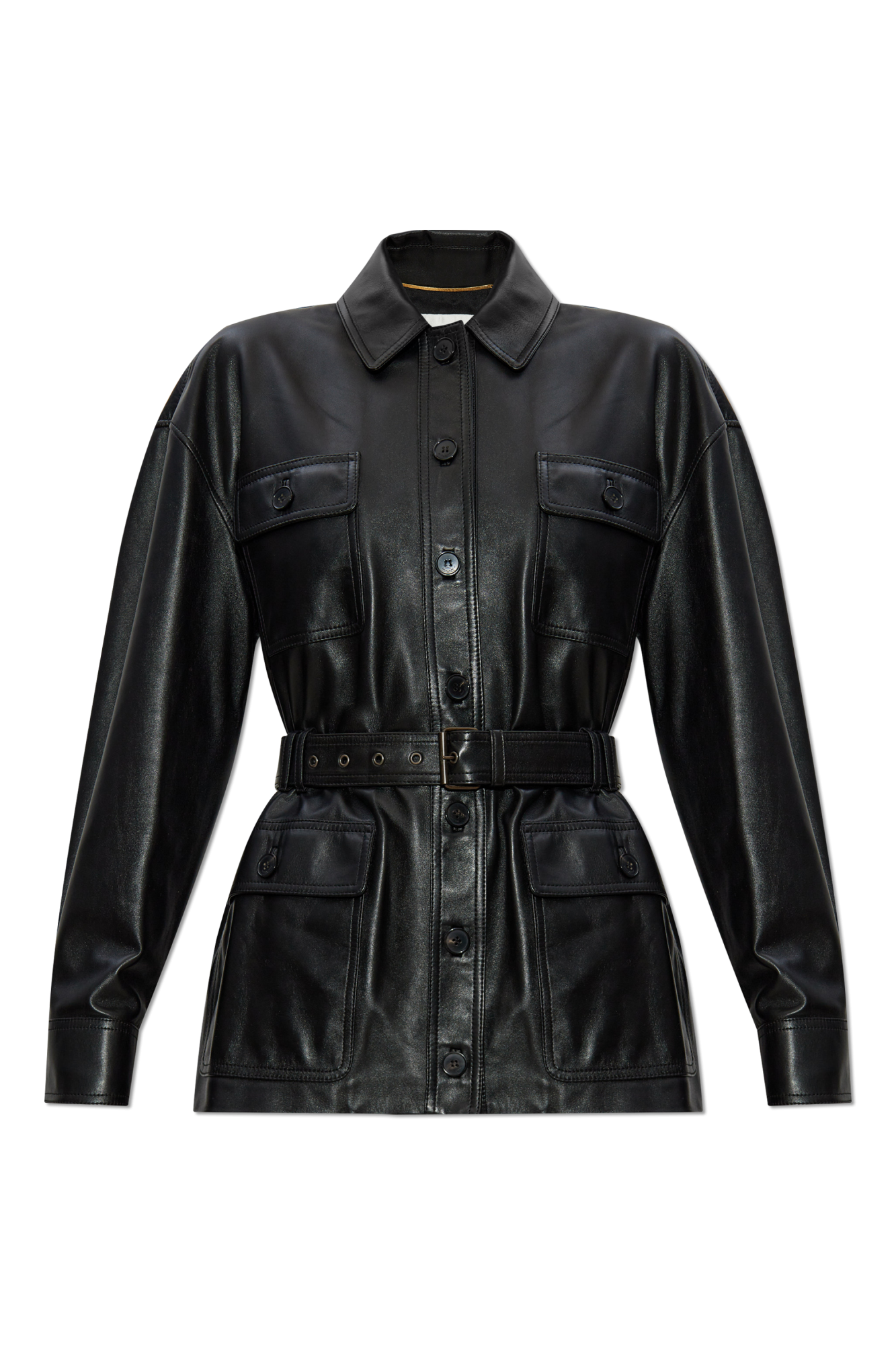 Saint Laurent Leather jacket with belt | Women's Clothing Saint Laurent Leather jacket with belt | Women's Clothing
